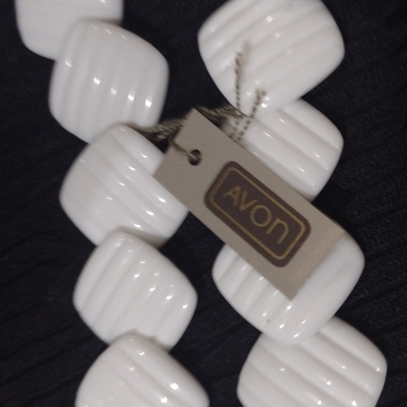 Vintage 20 'necklace 80s Lucite textured - Picture 3 of 3